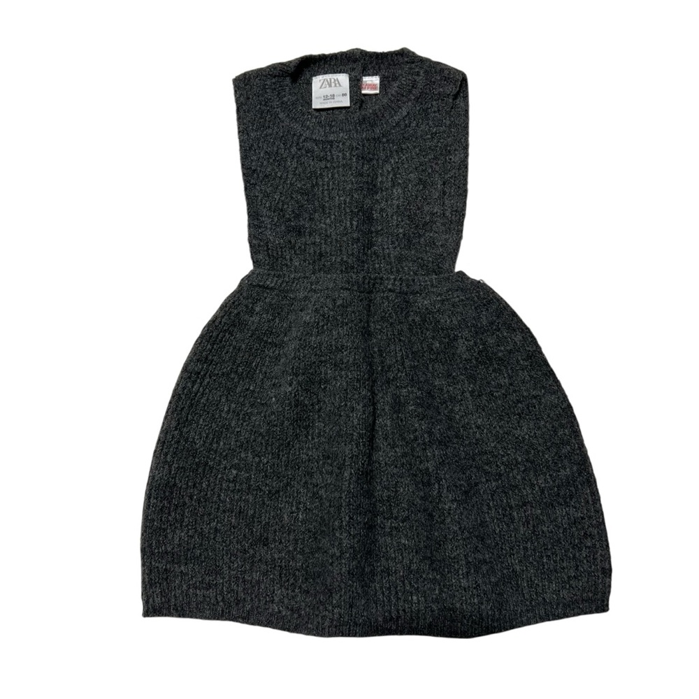 Zara Kids Dark Gray Knit Dress